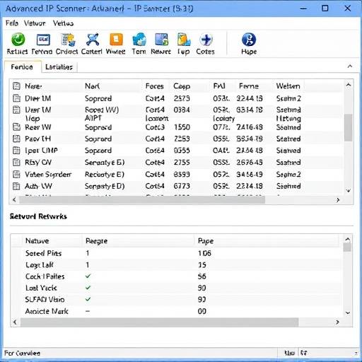 Screenshot of Advanced IP Scanner interface showing a list of network devices